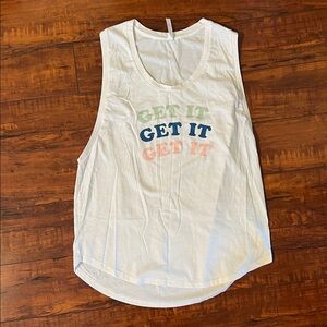 Fabletics White Tank Top | Size Small